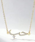 Arabic Pave Love Necklace