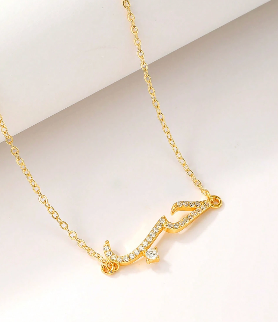 Arabic Pave Love Necklace